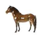beswick oval backstamp on underside of horses belly, and black mark EXMOOR