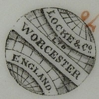 Locke and Co, Shrubhill, Worcester factory backstamp