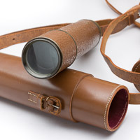 HCR and Son Scout Regiment Snipers Spotting Telescope and leather case with hand stitching