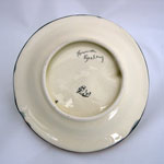 rear of plate showing old ellgreave pottery backstamp