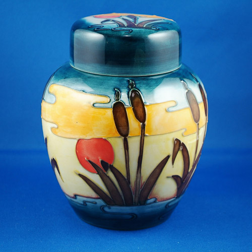 Moorcroft Ginger Jar Reeds at Sunset