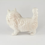 Rear of Beswick Persian Cat showing extra details of fur in white gloss