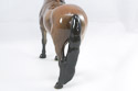 Rear view of Bewswick Exmoor Pony tail, long ful black gloss tail