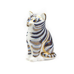 Grey Kitten Bone China Paperweight by Royal Crown Derby