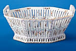 Pierced sides of floral Porcelain Basket