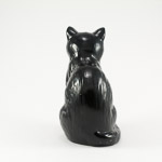 rear of balck cat showing the black matt satin cellulose finish annd detail of mold