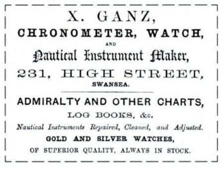 Xaver Ganz Victorian advert