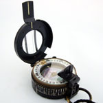 WW2 Prismatic Pearl Officers Compass Marked with military Broad arrow or crows foot