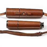 Objective lens and leather case for HCR & Son Ltd Scout Regiment Snipers Spotting Telescope.