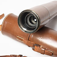 Clear Objective lens and leather case for HCR & Son Ltd WW2 Scout Regiment Snipers Spotting Telescope.