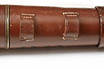 OS 717 GA Signalers Telescope Leather clad body retracted showing two stitched loops onto body for shoulder strap
